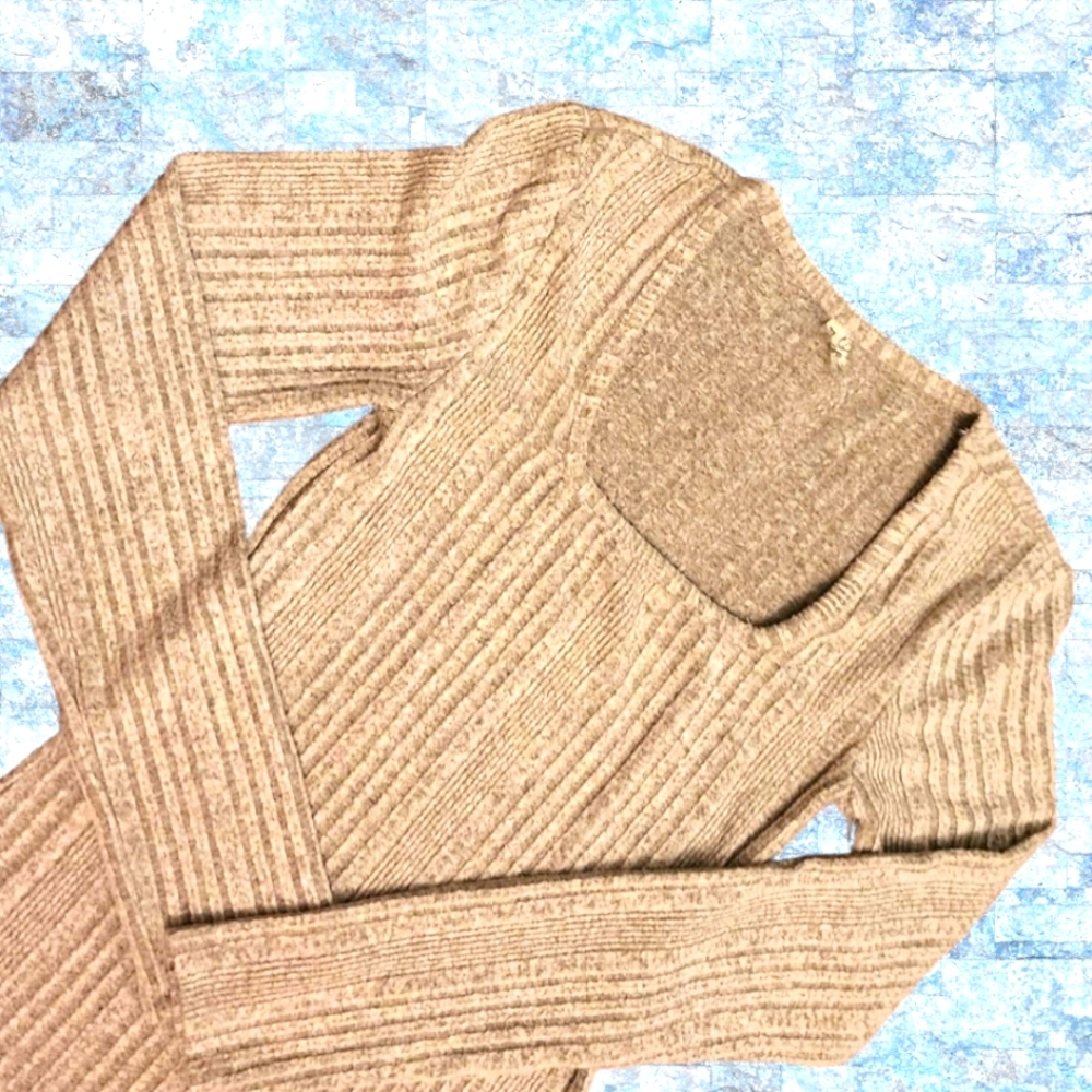 🎁MUDD Square Neck Gray Knit Long Sleeve Sweater-Size S - Picture 6 of 13